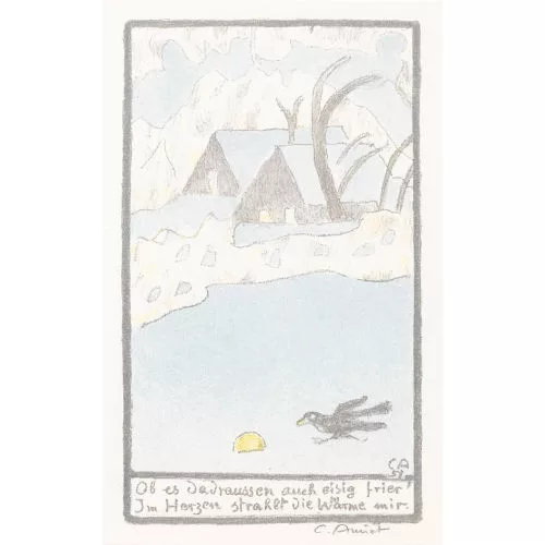 Cuno Amiet — Winterlandschaft mit Krähe.