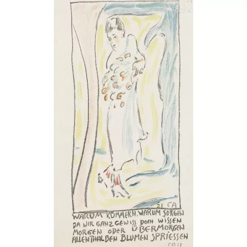 Cuno Amiet — Frau mit Blumen.