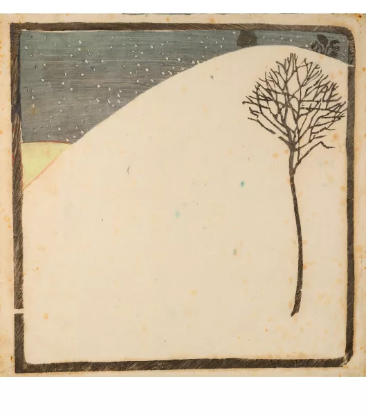 Cuno Amiet — Winterlandschaft mit Bäumchen