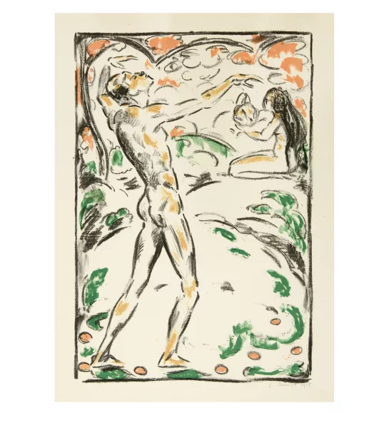 Cuno Amiet — Der entzückte Jüngling. - Der Jungbrunnen (beides Motive aus dem Zyklus in der Loggia des Zürcher Kunsthauses)