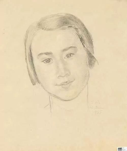 CUNO AMIET — Portrait eines Mädchens. 1935. — Koller Auktionen