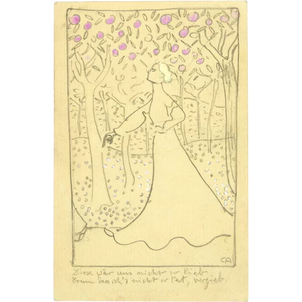 Cuno Amiet — Diese wär uns nicht so lieb / drumm dass ich's nicht so tat, vergieb. Postkarte