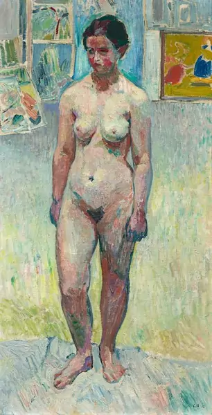 CUNO AMIET — Small nude (Buchsi Greti). 1916. — Koller Auktionen