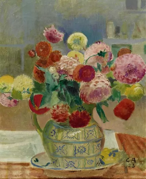CUNO AMIET — Stilleben mit Dahlien. 1923. — Koller Auktionen