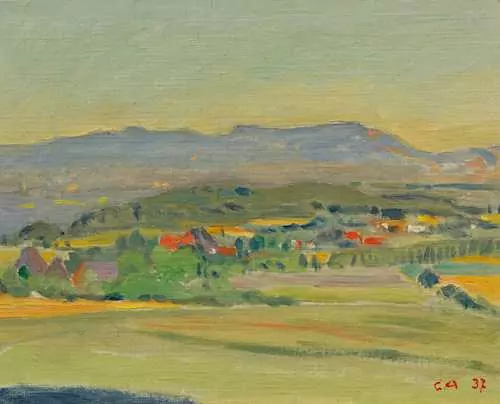 CUNO AMIET — Weissenstein in the Jura seen from Oschwand. 1937. — Koller Auktionen