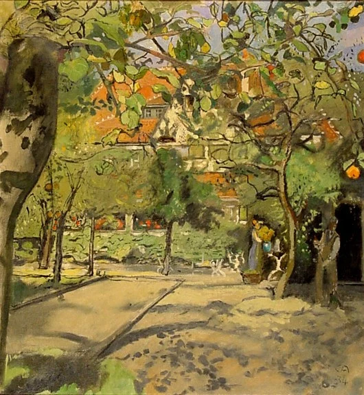 Cuno Amiet — Obstgarten in Oeschberg - Maison C.A., 1934