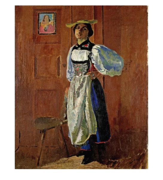 Cuno Amiet — Greti Amiet als Trachtenmädchen