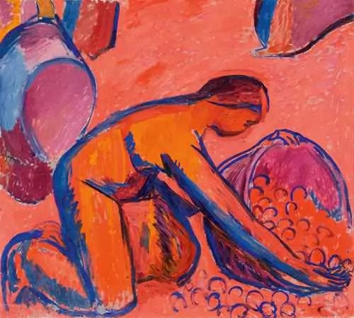 CUNO AMIET — Die Obsternte (enstanden in der Vorbereitung zur sog. Wassmer-Fassung). 1912. — Koller Auktionen