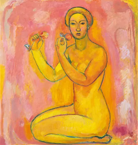 Kniender Frauenakt, 1958