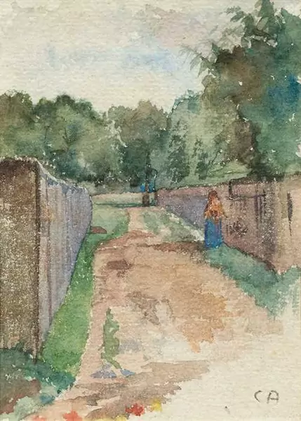 CUNO AMIET — Schattiger Weg. (Shady path)1888. — Koller Auktionen