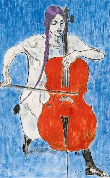 CUNO AMIET — Die Cellospielerin. Um 1925. — Koller Auktionen