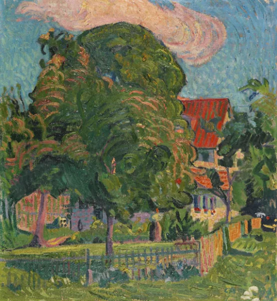 Cuno Amiet — Landschaft II mit roter Wolke