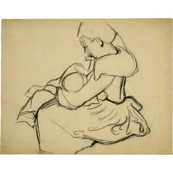 Cuno Amiet — Maternité - Sitzende Frau mit Kind in den Armen