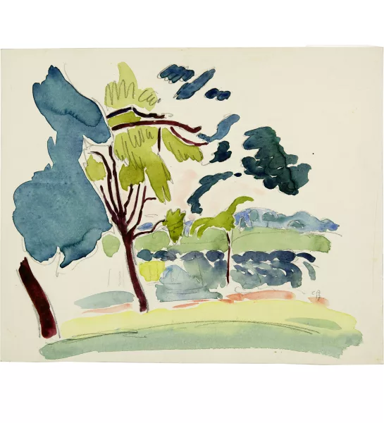 Cuno Amiet — Landschaft mit Obstbäumen