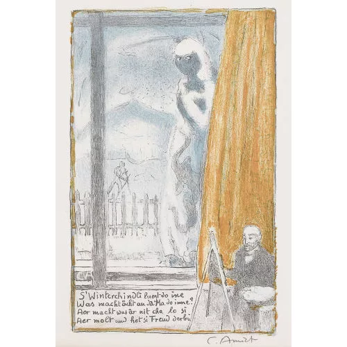 Cuno Amiet — Selbstbildnis vor der Staffelei.