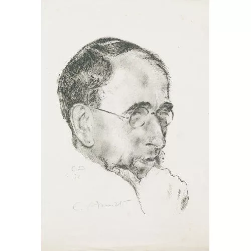 Cuno Amiet — Bildnis Ernst Kreidolf in Dreiviertelansicht.