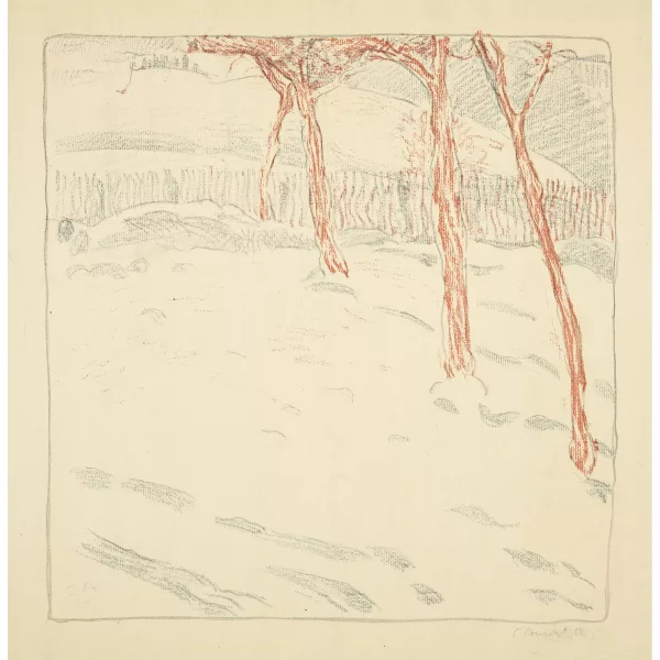 Cuno Amiet — Winterlandschaft mit vier Bäumen