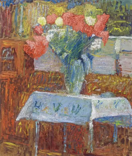 CUNO AMIET — Blumenstilleben auf einem Tisch. 1956. — Koller Auktionen