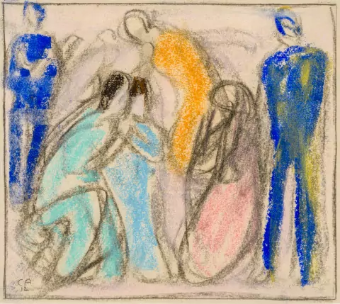 Figurenstudie zum Jungbrunnen, 1912