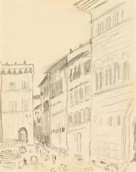 CUNO AMIET — Italienische Strassenansicht. — Koller Auktionen