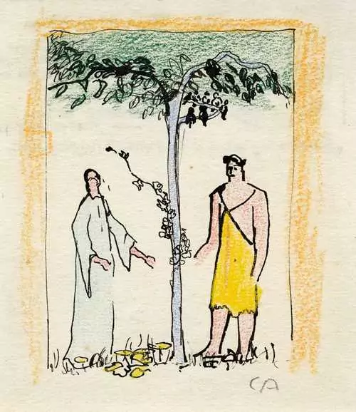 CUNO AMIET — Adam und Eva im Paradies. Um 1896. — Koller Auktionen