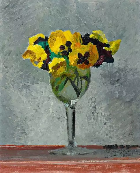 CUNO AMIET — Blumen in einem Weinglas. 1933. — Koller Auktionen