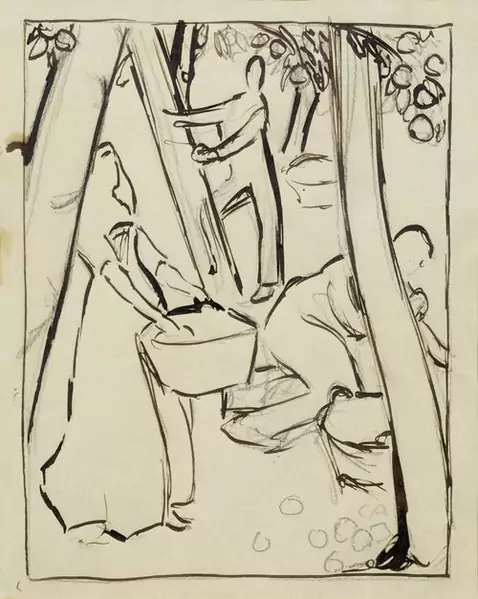 CUNO AMIET — Apfelernte. Um 1912. — Koller Auktionen