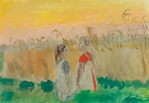 CUNO AMIET — Mädchen auf einer Wiese. 1942. — Koller Auktionen