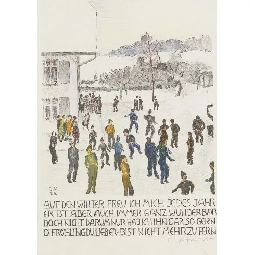 Cuno Amiet — "Schulkinder vor dem Oschwandner Schulhaus".