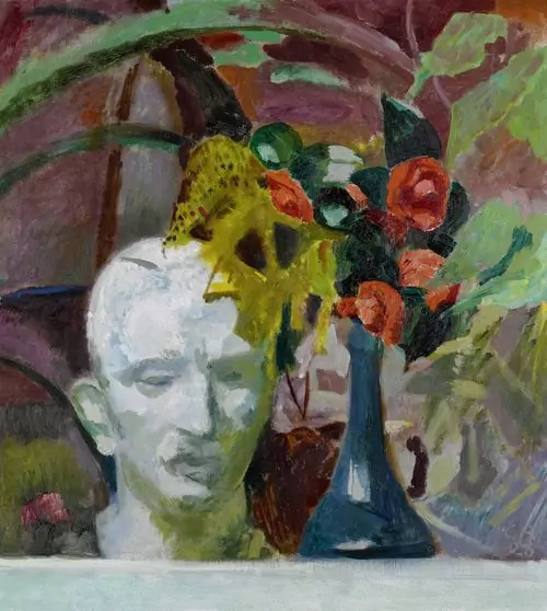CUNO AMIET — Stilleben mit Blumenvase und Büste. 1928. — Koller Auktionen
