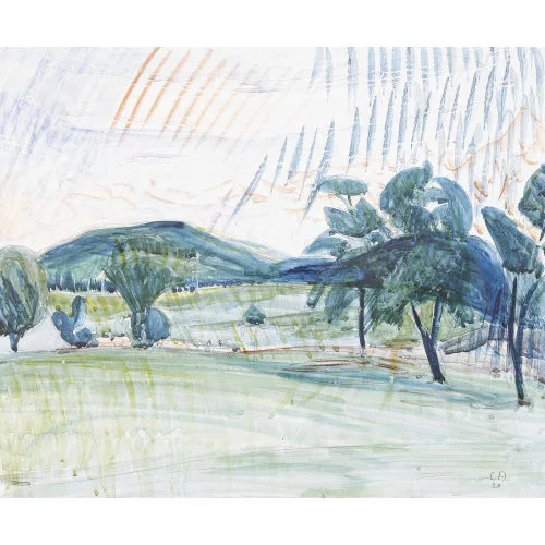 Cuno Amiet — Hügelige Landschaftspartie.