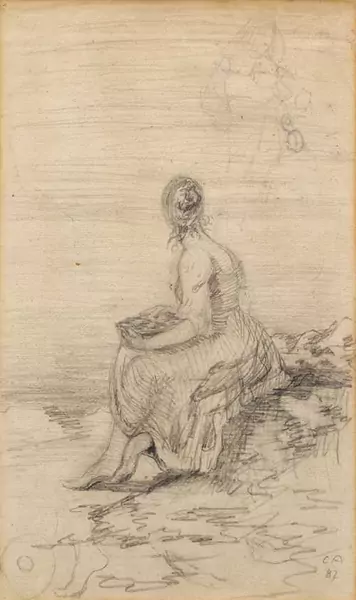 CUNO AMIET — Study of a seated woman. 1887. — Koller Auktionen