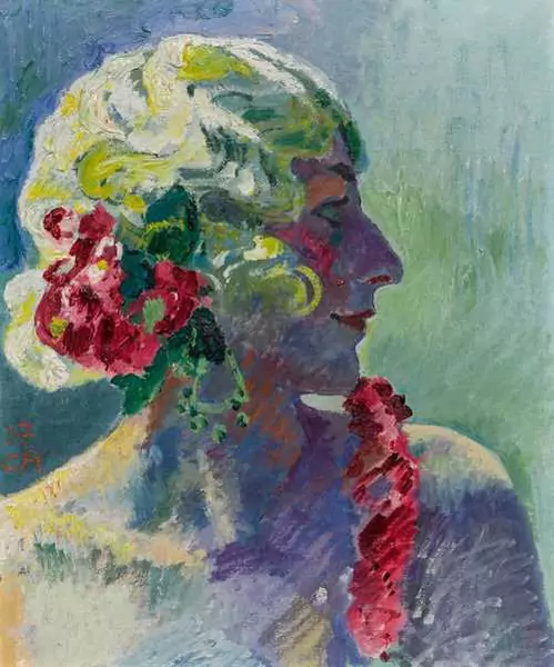 CUNO AMIET — Bildnis Irene im Profil. 1927 — Koller Auktionen