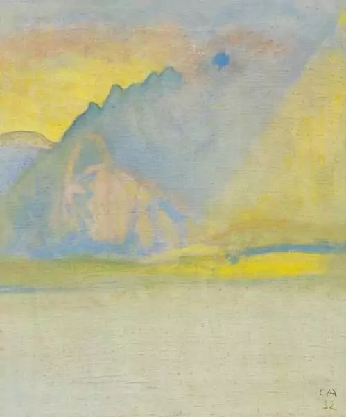CUNO AMIET — View of the Stockhorn with Lake Thun. 1932. — Koller Auktionen