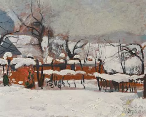 CUNO AMIET — Winter im Dorf. 1940. — Koller Auktionen