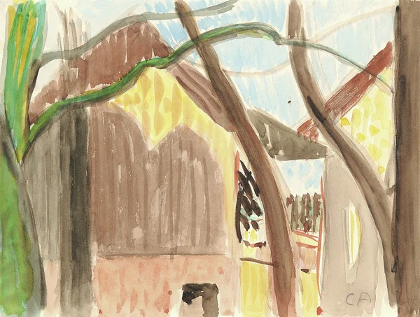 Cuno Amiet — Haus hinter Bäumen, ca. 1930