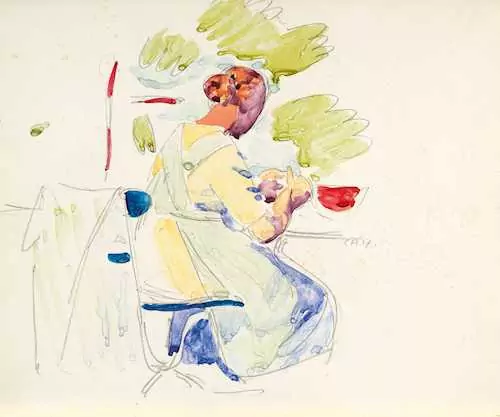 CUNO AMIET — Frau am Rüsten. 1917. — Koller Auktionen