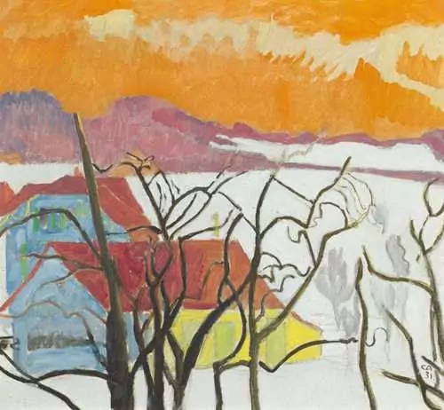 CUNO AMIET — Oschwand im Winter. 1931. — Koller Auktionen