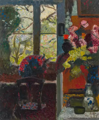 Blumen vor Fenster, 1953