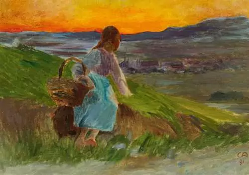 CUNO AMIET — Abend in Hellsau. 1891. — Koller Auktionen