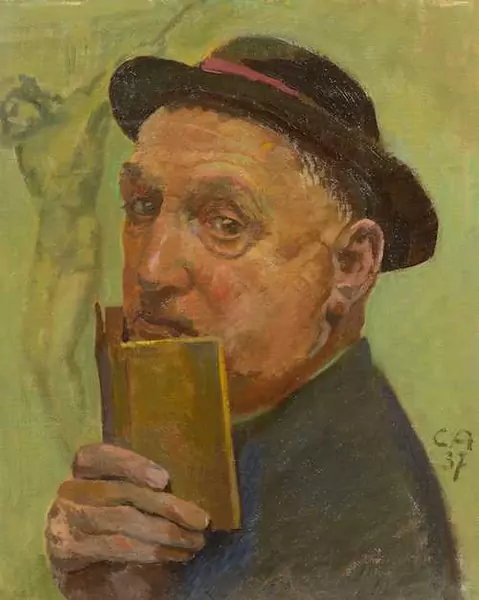CUNO AMIET — Selbstporträt "Der Pfaff". 1937. — Koller Auktionen