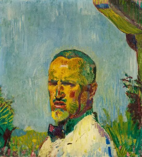 CUNO AMIET — Selbstbildnis im Garten. 1921. — Koller Auktionen