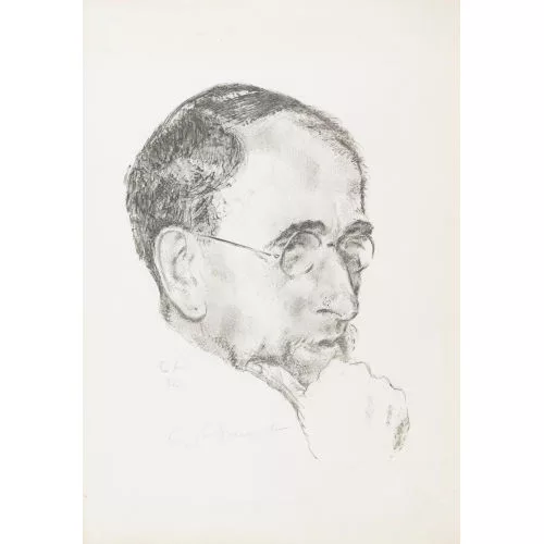 Cuno Amiet — Bildnis Ernst Kreidolf in Dreiviertelansicht.