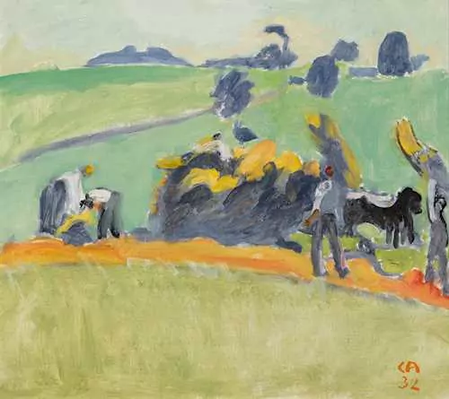 CUNO AMIET — Heuernte II (Hay harvest II). 1932. — Koller Auktionen