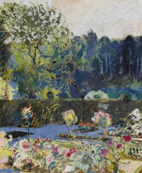 Cuno Amiet — Garten mit Wald, 1933