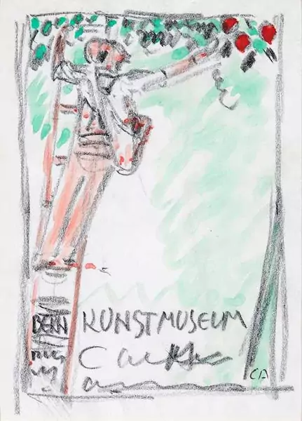 CUNO AMIET — Entwurf für das Kunstmuseum Bern "Apfelernte". — Koller Auktionen