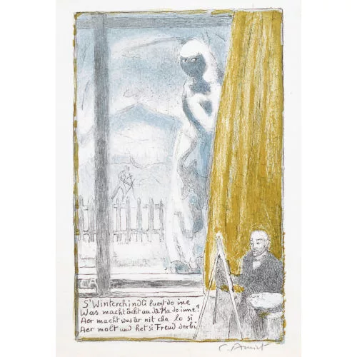 Cuno Amiet — Selbstbildnis vor der Staffelei.
