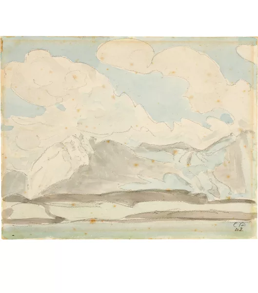 Cuno Amiet — Blick von Gunten über den Thunersee mit Stockhornkette