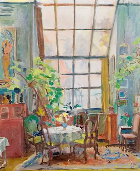 CUNO AMIET — Studio interior 1932. — Koller Auktionen