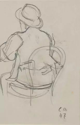 Sitzender Mann, 1947